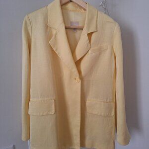 Pastel yellow oversize blazer